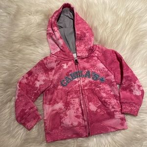 3/25$ Cabela's Pink Hoodie Hooded Zipper up Sweater Size 12 months